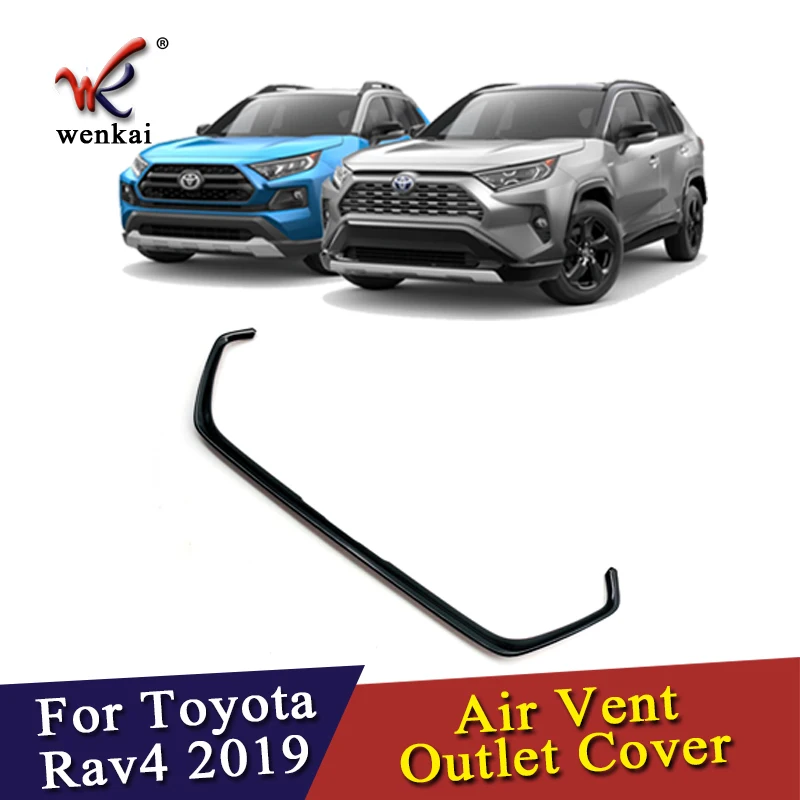 Для Toyota RAV4 XA50 2018 2019 ABS пианино Черная внутренняя средняя консоль A/C вентиляционное