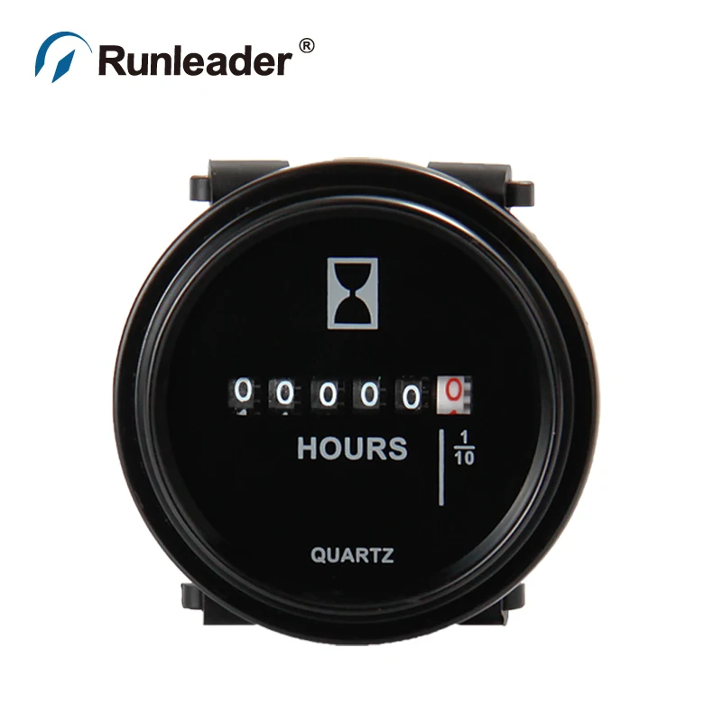 

Professional Engine Round Mechanical Hour Meter Gauge Timer Hourmeter AC 110-220V for Cars Fork Lifts Trucks marine generator