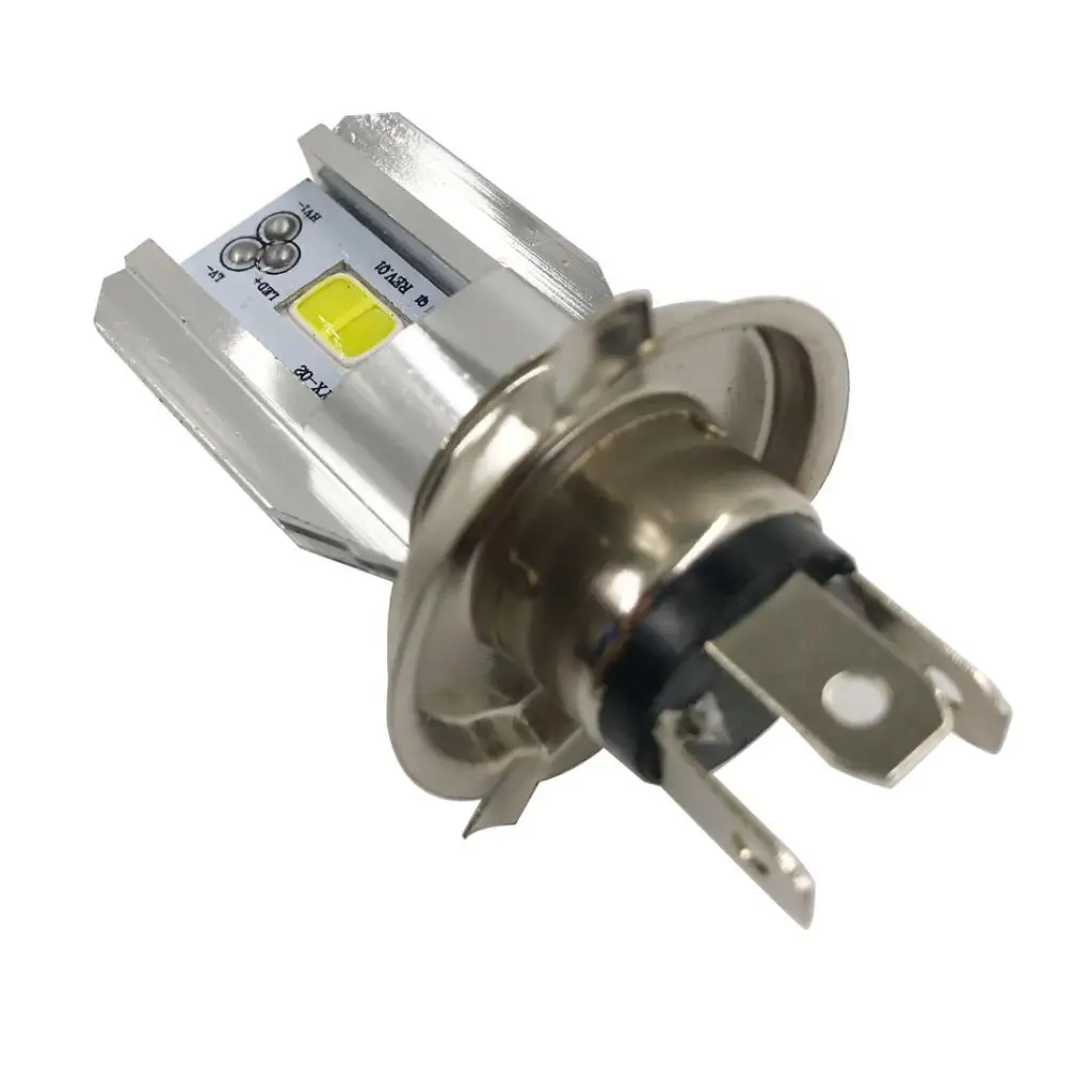 H4 BA20D DC 6V-80V 6W 6500K COB LED Motorcycle Hi/Lo Beam Headlight Bulb Long Lifespan Waterproof and Anti-Corrosion