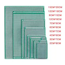 5 unids/lote 5x7 4x6 3x7 2x8 6x8 7x9 prototipo de cobre de doble cara placa universal de desarrollo Experimental para Arduino