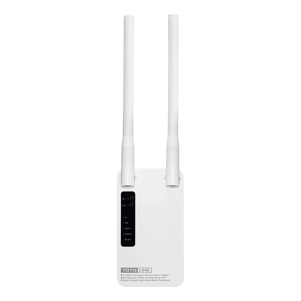 TOTOLINK Повторитель Wifi EX1200 / EX1200M 11AC 1200Mbps Range Extender Беспроводной усилитель с 2* 5dBi Внешними Антеннами