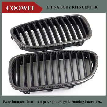 

Carbon Fiber F10 Front Grille with Matte Black ABS Mesh Inserts for BMW 5 Series 2010 + 518d 520i 525d 528i 530i 535i 550i