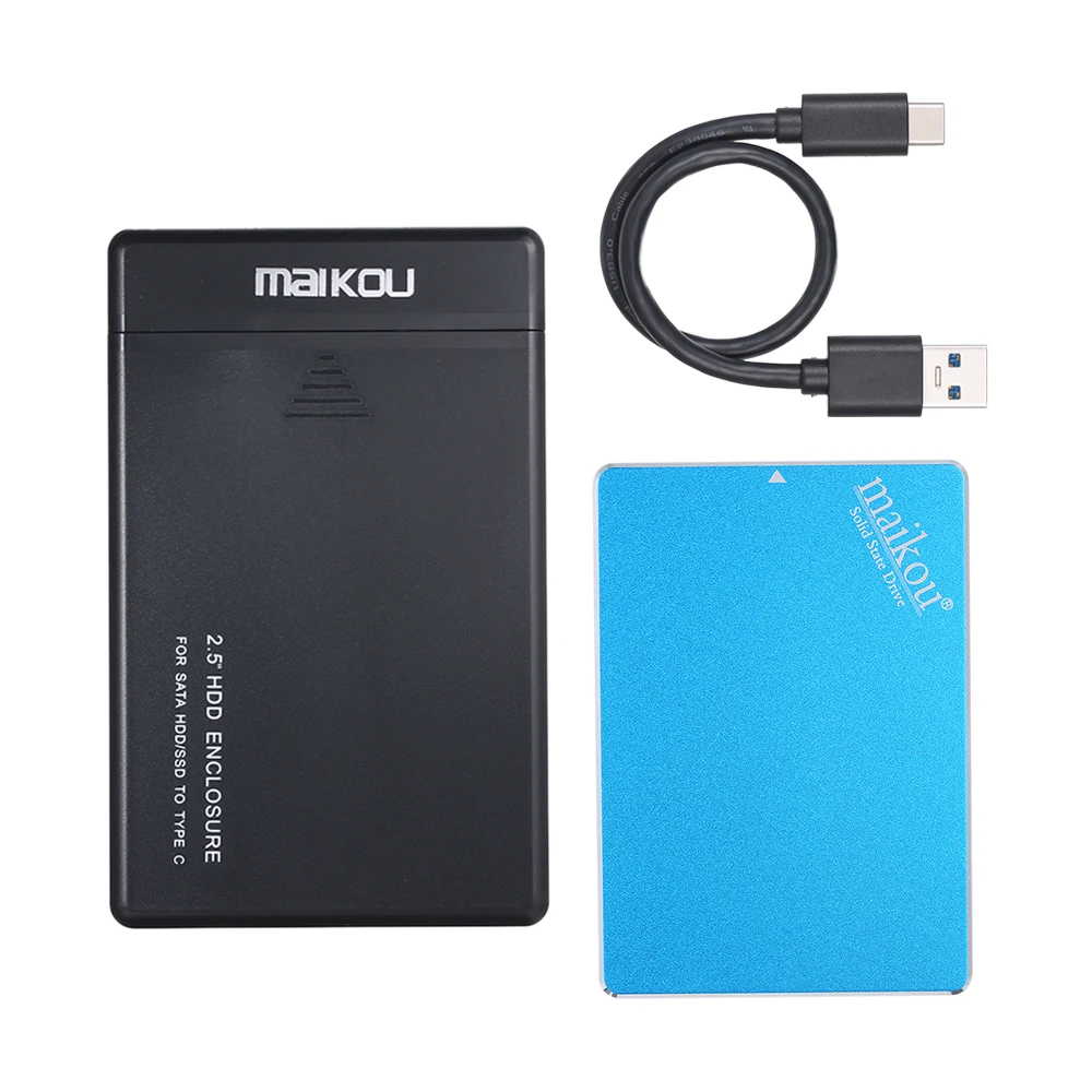 

MAIKOU Mobile SSD 60G/120G/240G/360G/480G/1TB HDD Hard Drive Type-C&USB3.0 Universal Blue&1TB