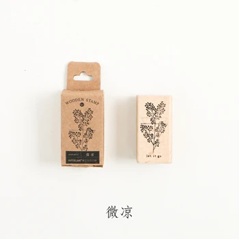 Infeel.me vintage plant statue wood stamp Decorative DIY stationery scrapbooking Retail - Цвет: 8