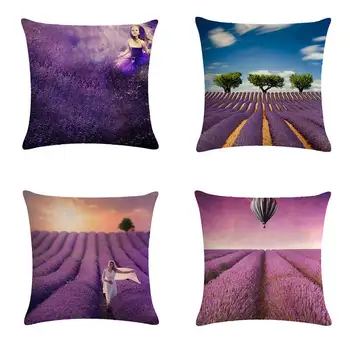 

Lavender for pillow gifts HomerDecor Cushion Cover Throw Pillowcase Pillow Covers 45 * 45cm Sofa Seat Cushion Dec