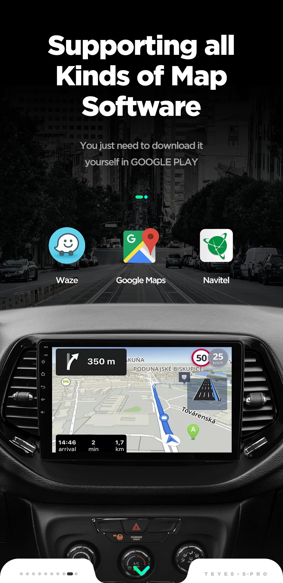 Discount TEYES SPRO For Jeep Compass 2 MP 2016 2017 2018 Car Radio Multimedia Video Player Navigation GPS Android 8.1 No 2din 2 din dvd 21