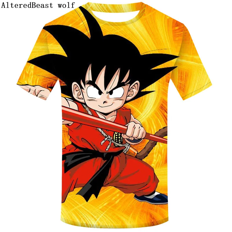 Мужская футболка с принтом Super Saiyan Son Goku японским аниме Драконий жемчуг зет