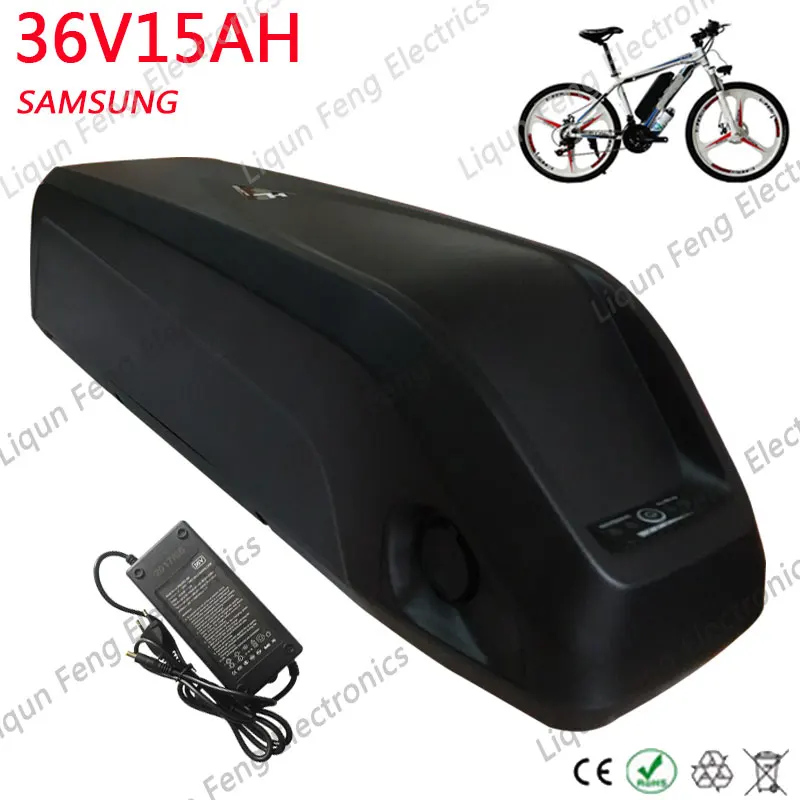 36V 15Ah Hailong Battery use SAMSUNG Cell Electric Bike 500W 15AH Li-ion Pack for 8Fun BBS01 US EU No Tax | Спорт и развлечения