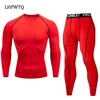 Ensemble de vêtements de Sport pour hommes, sous-vêtements thermiques, collants, Compression, pour course à pied, Jogging, séchage rapide ► Photo 1/6