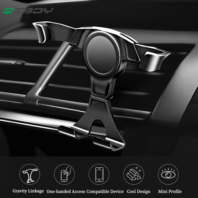 

Universal Car Phone Auto Grip Holder Air Vent Mount Smartphone Support GPS Navigation Gravity Flexible Stand For iPhone 7 Huawei