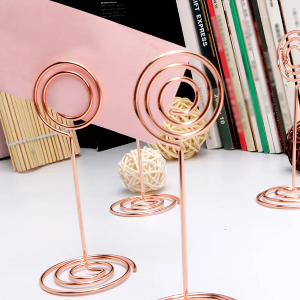 

12Pc Rose Round lollipop Wedding Menu Seat Clips Photos Clips Chirstmas Party Decoration Card Holders