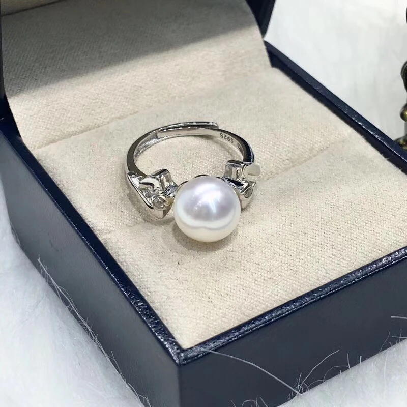 

European Design 925 Sterling Silver Adjustable Ring Findings Mountings Settings Parts Fittings for Pearls Jade Coral Stones Bead