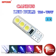 Hippcron T10 194 W5W 6SMD 5050 силиконовая оболочка Светодиодный лампочки Canbus автомобиля светодиодный 1 шт