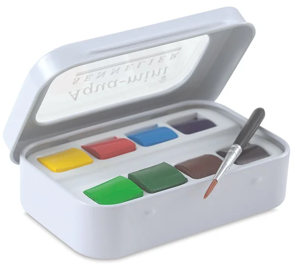 Free shipping  Sennelier solid watercolor paints 14 color set professional level student high grade aquarelle extra- fine