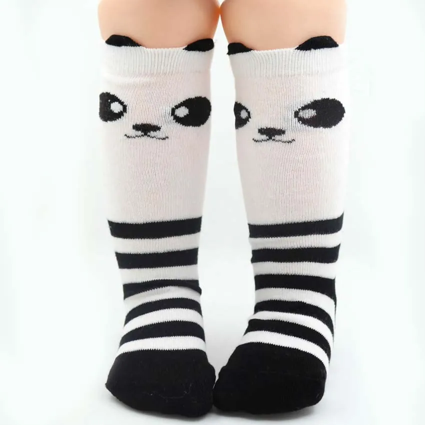 Girls Kids Boys Socks Long For Children Cute Cotton Knee High School