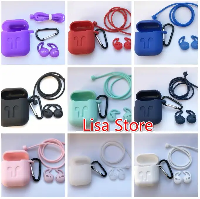 DHL 100 Наборы из силикона беспроводной Bluetooth футляр для наушников для Airpods Apple вкладыши наушники аксессуары защитный чехол - Цвет: A1