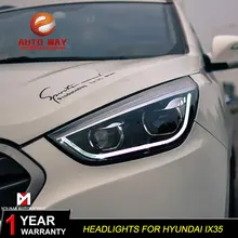 Автомобильный Стильный чехол на голову для hyundai IX35 фары 2010-2013 светодиодный IX35 IX35 фары DRL Объектив Двойной Луч Биксенон HID