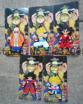 

New 20 pcs Japanese Anime Dragon Ball Mix Key Ring Cartoon PVC Bag Pendant Best Gift Free Shipping SD-305