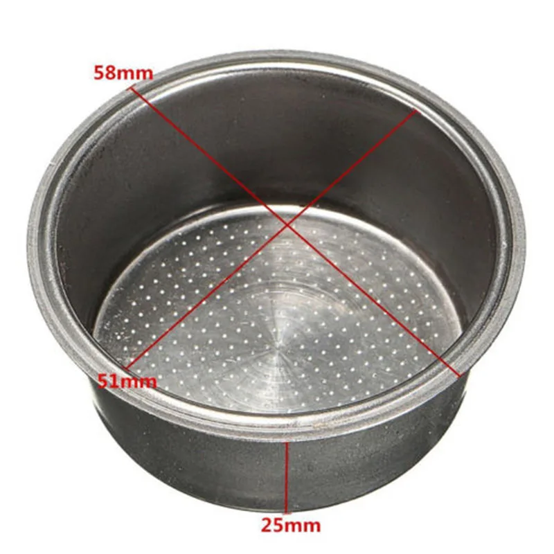 Фильтрующая чашка без давления для кофейного фильтра Breville Delonghi Krups, 2 чашки 51 мм, горячая Распродажа, фильтр breville delonghi