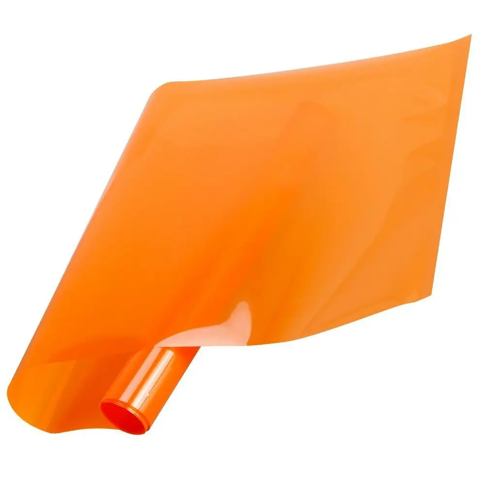 Оранжевая декоративная оконная тонированная пленка, стеклянная наклейка для домашнего декора, самоклеющаяся Солнечная тонированная виниловая пленка с размером 152x100 см