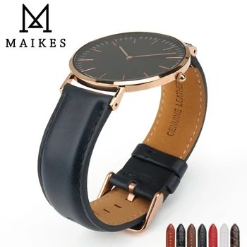 

MAIKES High Qucality Watch band 12mm-20mm Watch Accessories Strap Sliver Roes Gold Buckle Watchband replacement bracelets