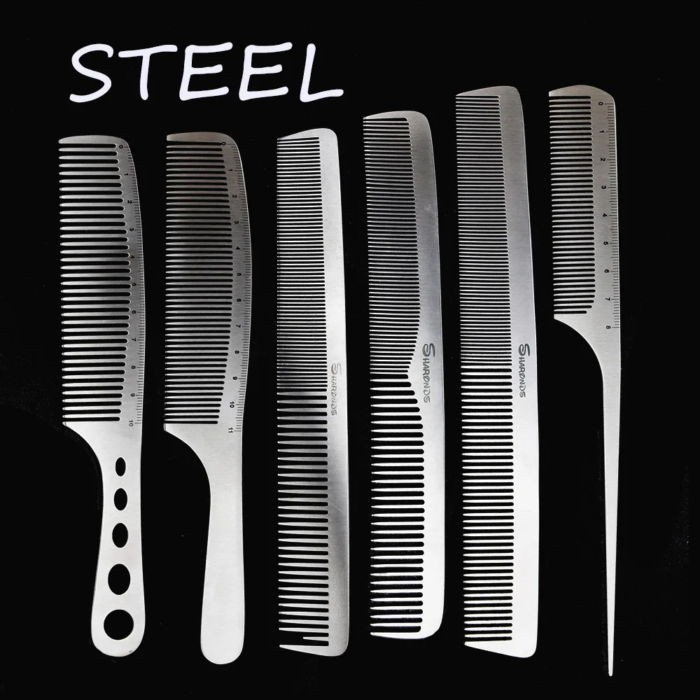 6 Pcs Hair Comb For Hair Salon 100 Hand Made Stainless Steel Hair