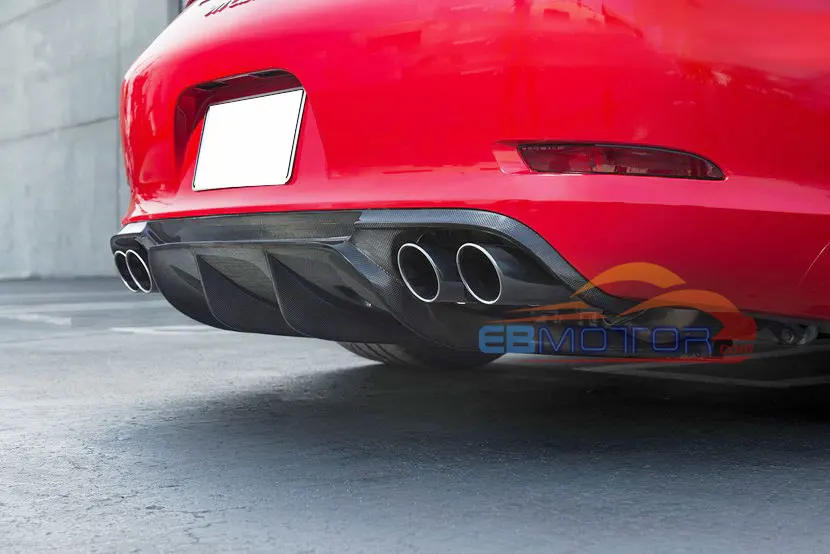 VRS Style Real Carbon Fiber Rear Bumper Diffuser for Porsche 911 991 Carrera & Carrera S models 2012+ 2