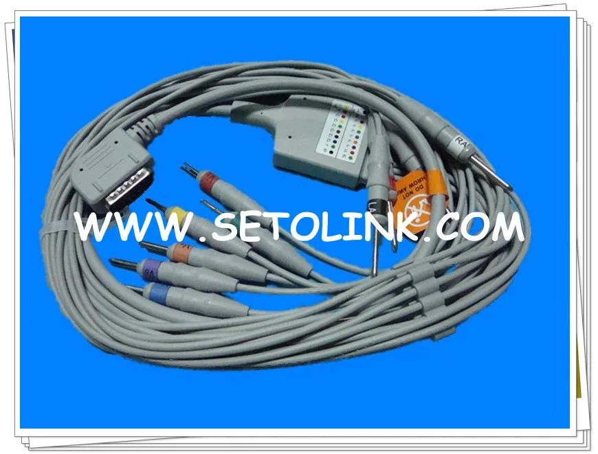 

KENZ PC109 ECG/EKG CABLE 10 LEADS DIN 3.0 END AHA STANDARD