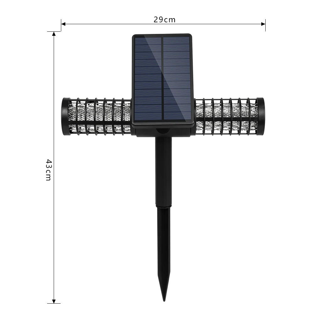 Солнечная лампа от комаров, уличный водонепроницаемый УФ светодиодный светильник для газона, вилла, наземный садовый светильник, Zapper, москитный мухобойка, светильник ing