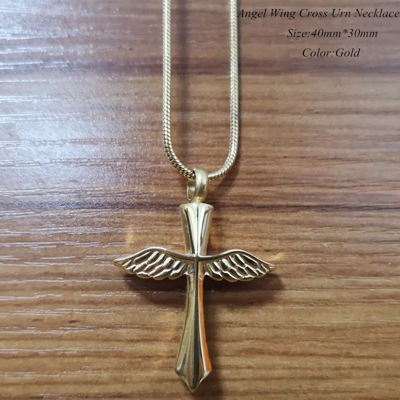 Cross Cremation Necklace for Ashes Stainless Steel Cremation Urn Memorial Keepsake Ashes Holder Pendant Necklace