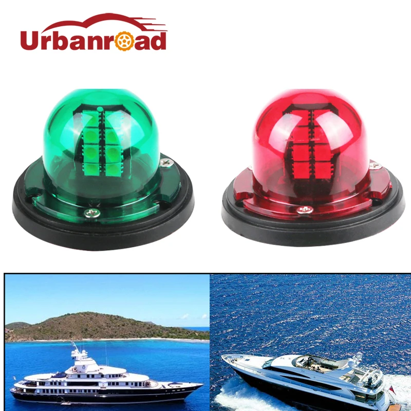 Urbanroad 1Pair Led Boat Navigation Lights Marine Boat Yacht Light 12v