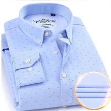 Зимние теплые мужские рабочие рубашки в полоску с длинным рукавом, мужские рубашки-оксфорды, мужские рубашки, большие размеры 4XL camisa masculina