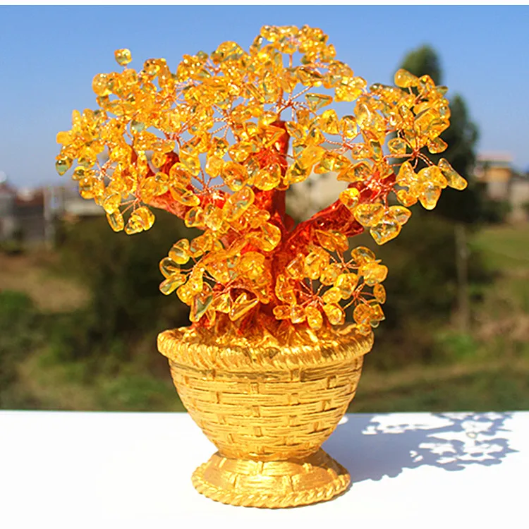 

Natural yellow crystal crystal tree