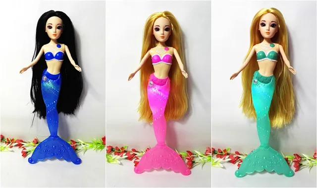 Fashion Kids Mermaid Dolls Toys Swimming Luminescent Mermaid Doll Princess Dolls Girl Toys For