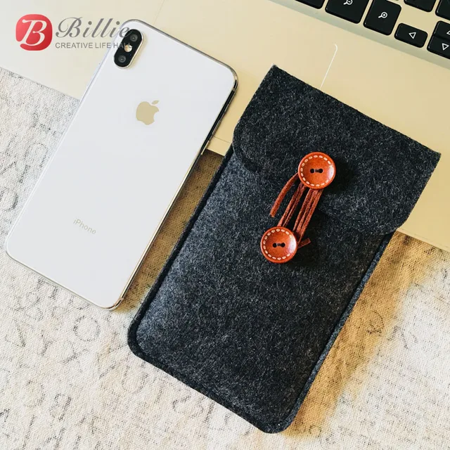 Us 10 21 46 Off Aliexpress Handmade Wool Felt Phone Case Wallet Bag For Iphone X Xs Max Mobilephone Pouch Sleeve Cover Le