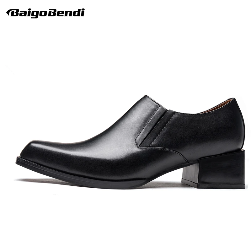 Small Size 5-10 Men High-Heeled Formall Dress Shoes England Style Height Increasing Genuine Leather Oxfords Leisure Shoes Men Small Size 5-10 Men High-Heeled Formall Dress Shoes England Style Height Increasing Genuine Leather Oxfords Leisure Shoes Men