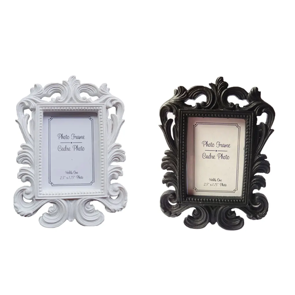 

Classic Baroque small photo frame black and white two-color wedding retro decorative flower photo frame home decoration