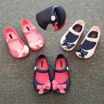 

2019 Infant Newborn Baby Girl Non-Slip Plastic Flower Bow Summer Buckle Shoes Soft Leather Soles Cute