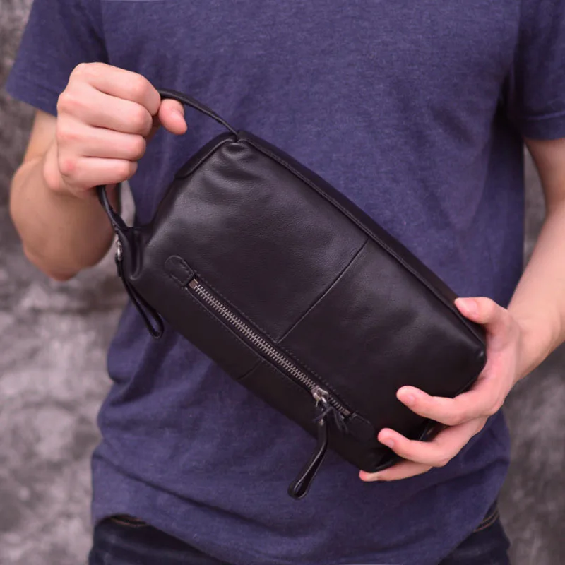 AETOO Handbag, male leather retro chinese style handbag, casual men's head cowhide mobile phone bag