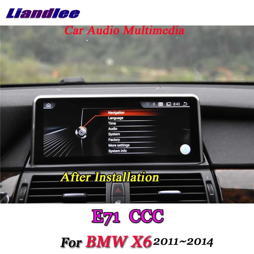 Top Liandlee For BMW X6 E71 2011~2014 Original CIC System Radio Wifi BT Idrive AUX Carplay GPS Map Navi Navigation Multimedia NO DVD 11