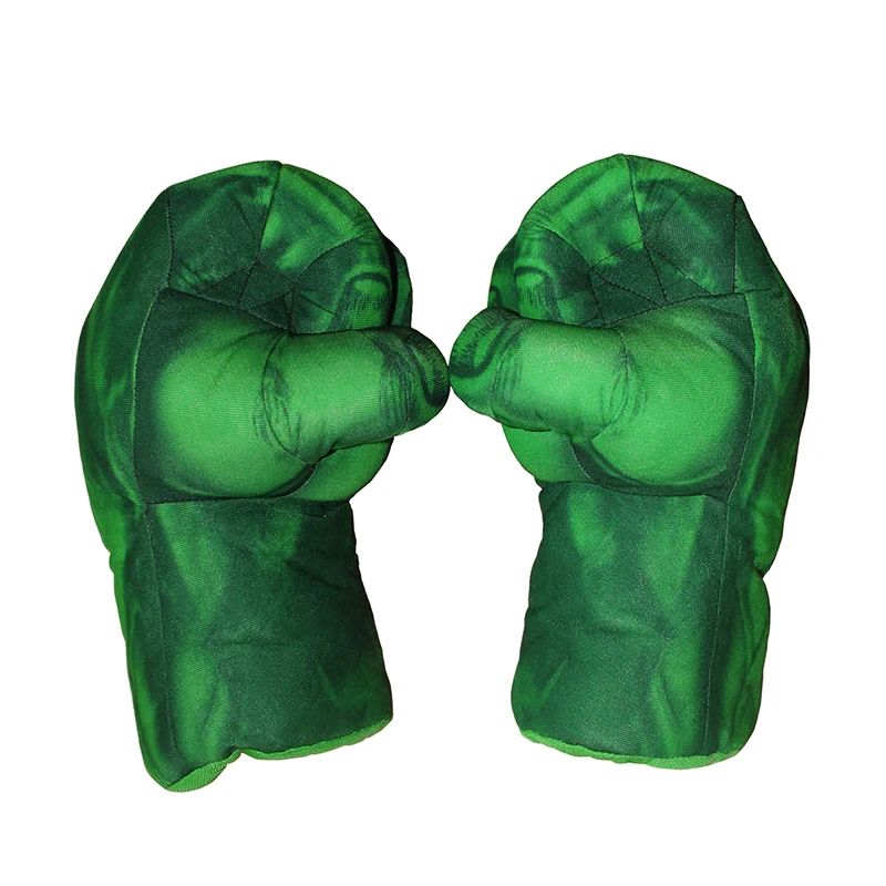 Boy Boxing Gloves Christmas Gift Endgame Costume Hulk Costumes Kids Smash Hands Plush Gloves Superhero Performing Movie Props