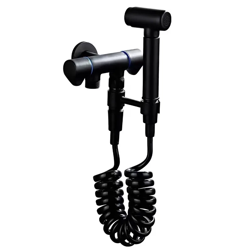 

Bidet Faucet Black Wall Mounted Toilet Cleaner Shower Spray Faucet Portable Bidet Cold Water Mixer