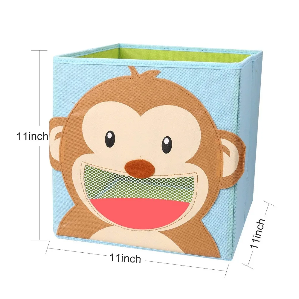 

New Foldable Non-Woven Kids' Toy Storage Bin Box - 3D Cartoon Animal Children Toys Chest and Closet Organizer book Clothes boxes