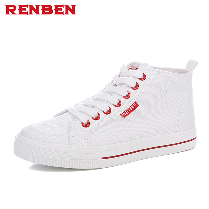 

2018 women casual shoes women canvas shoes all match fashion colorant high lacing flat bottom vintage denim shoes for women