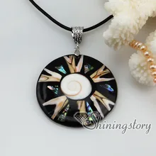 Круглый лоскутное ушка желтый Oyster ракушка перламутр Жемчужница Морские Раковины ожерелья подвесками 2013 ювелирные изделия ручной работы