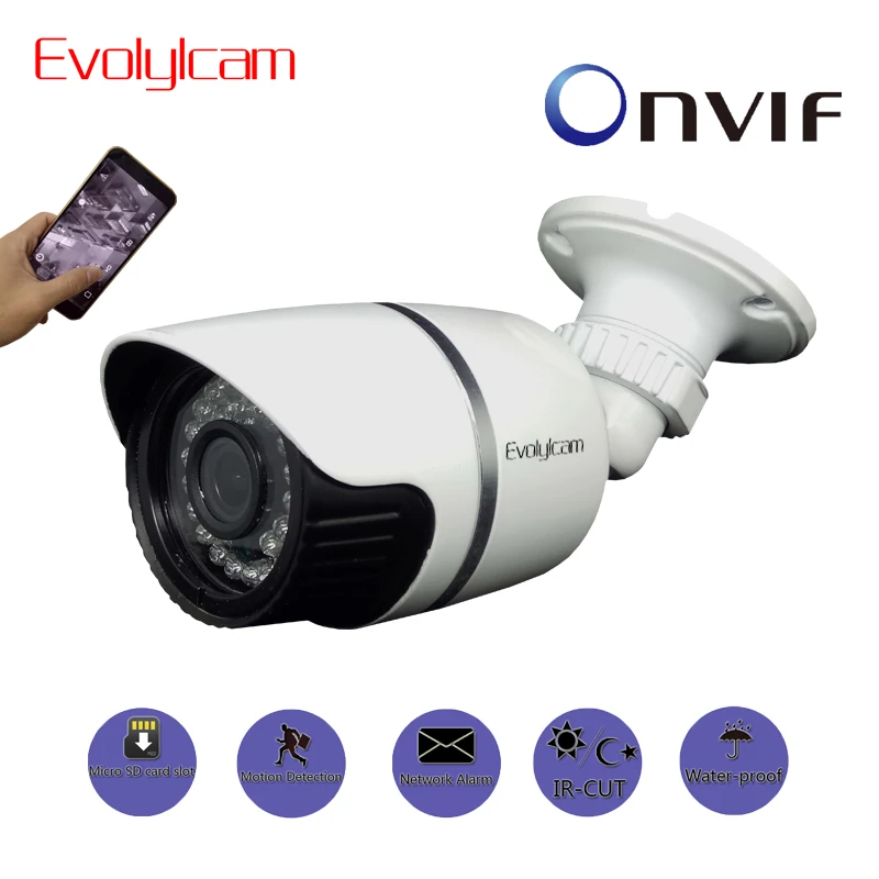 

Evolylcam Wired Sony imx323 Sensor Full-HD 1080P 2MP Micro SD/TF Card Slot IP Camera P2P Onvif Network Alarm CCTV Security Cam