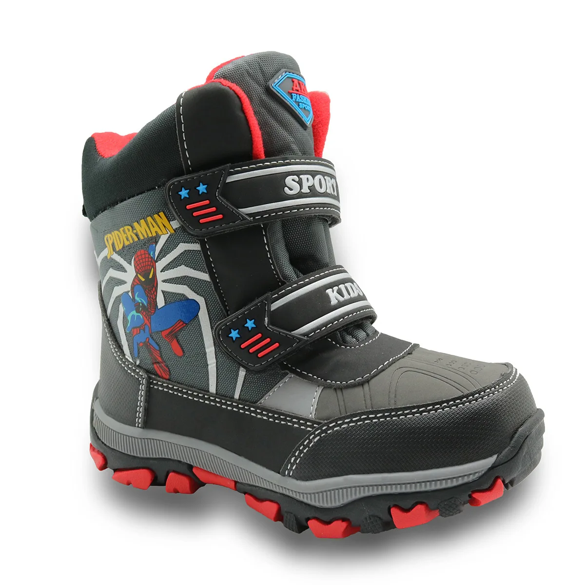 

New 2018 Children Shoes Fashion Baby Boys Snow Boots With Thick Plush Waterproof non-slip Sports For Winter Size 27-32