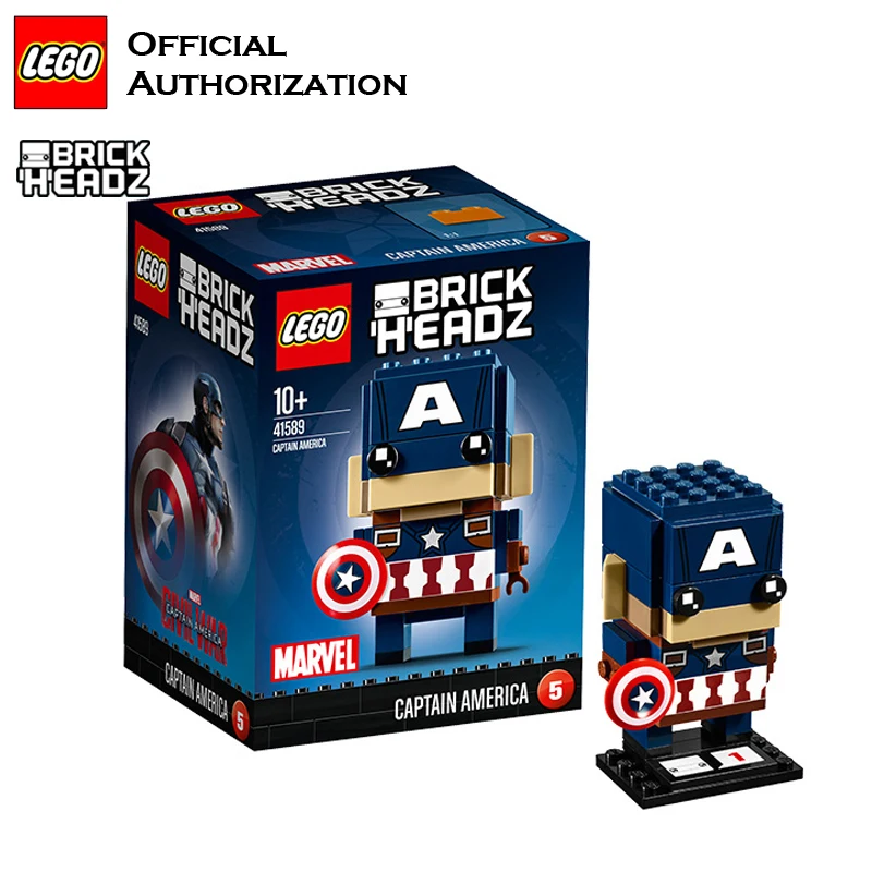 LEGO строительные блоки игрушки кирпичная голова серия Капитан Америка lego