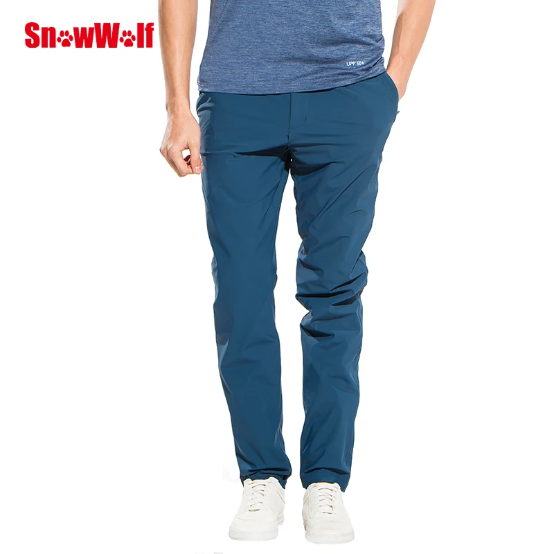 

Snowwolf Snow Wolf dry pants men's summer thin Sports Campaign water repellent elastic straight outdoor four rounds pants