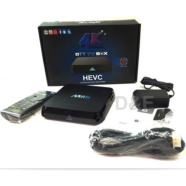 Бесплатная доставка оригинальный M8S Android Smart TV Box Amlogic S812 4 К 2 г/8 г XBMC Dual Band Wi Fi 4.4 media